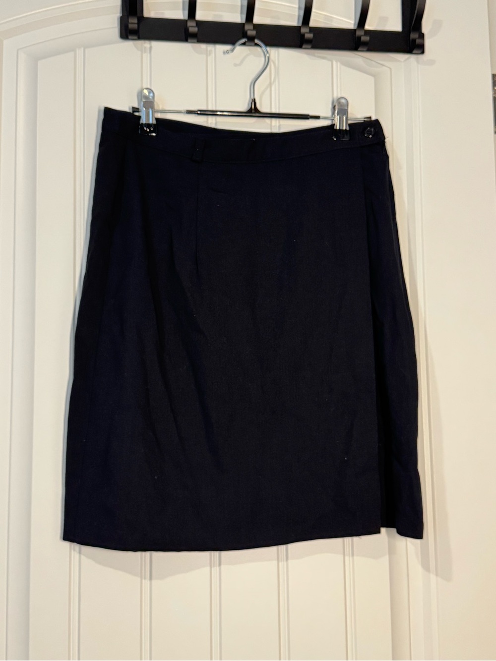Women's Black Inclination Vintage Pencil Wrap Skirt